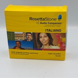 Rosetta Stone Italian Version Level 1-5  IsAudio Companion - Full Set Sealed Box